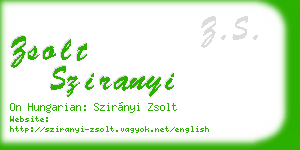 zsolt sziranyi business card