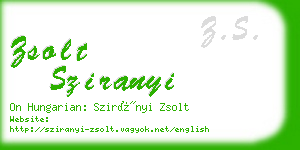 zsolt sziranyi business card